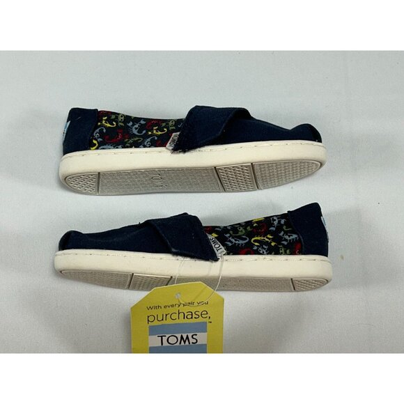TOMS Tiny Classic Canvas Toddler 9 Navy Scorpions Style #10010694 - Picture 4 of 8